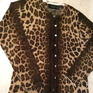 Women Animal Print Fall Sweater